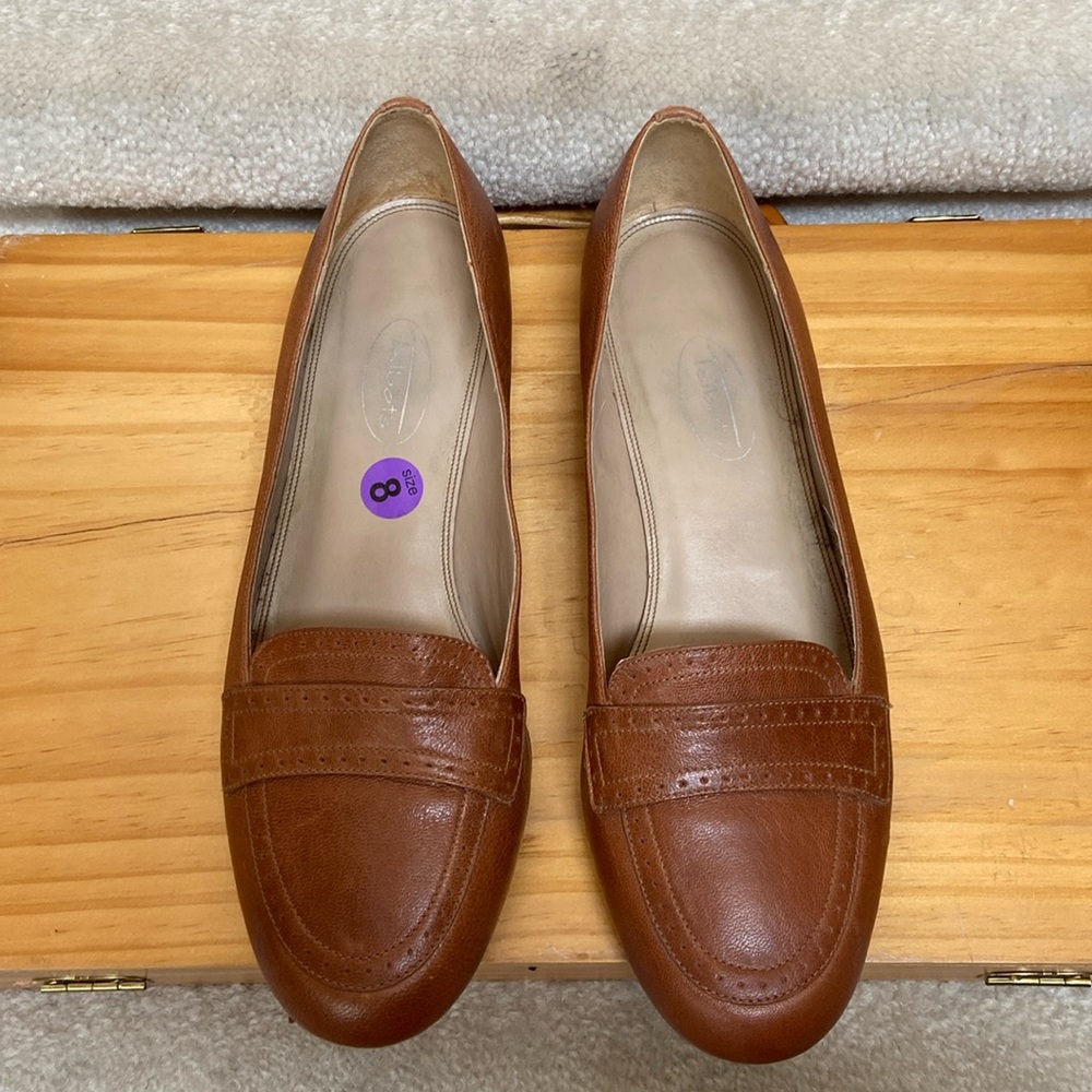 talbots leather loafers